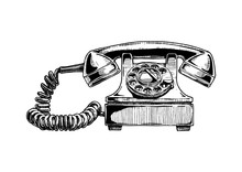 Rotary Dial Telephone Of 1940s