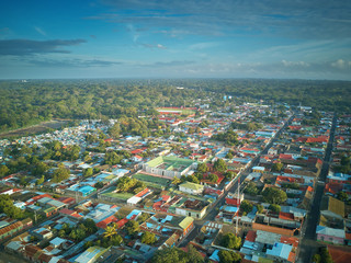 Sticker - Landscape of small town in Latin America