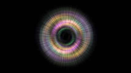 Wall Mural - 4k Abstract rotation turbine tunnel rays laser lines halo in pupil space.