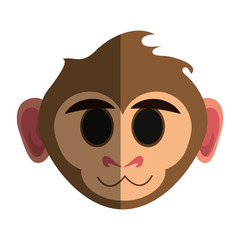 Poster - happy cute expressive monkey cartoon  icon image vector illustration design 