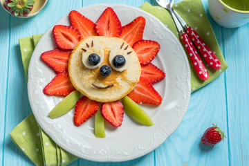 Poster - Pancakes with berries for kids