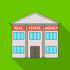 Wall Mural - Office real estate agency.Realtor single icon in flat style vector symbol stock illustration web.