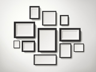 Wall Mural - picture frames collection