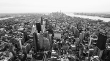 New York City Downtown, Black And White