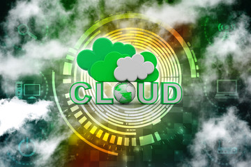 Poster - 3d rendering technology cloud computing