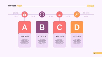 Four Elements Timeline Slide Template