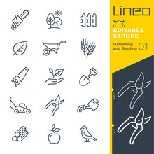 Lineo Editable Stroke - Gardening And Seeding Line Icons
Vector Icons - Adjust Stroke Weight - Expand To Any Size - Change To Any Colour