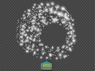 Wall Mural - glow light effect. vector illustration. christmas flash concept.