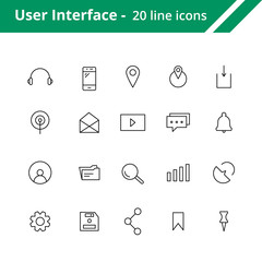 Poster - Set of user interface icons