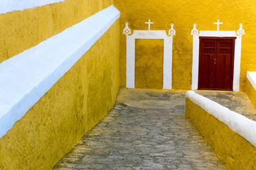 Poster - Yellow and White Building