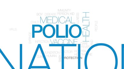 Poster - Polio animated word cloud, text design animation. Kinetic typography.