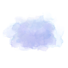 Aufkleber - Light blue watercolor stains. Elegant color element for abstract artistic background.