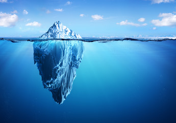 iceberg - hidden danger and global warming concept