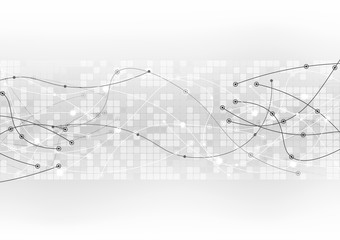 Poster - vector background abstract technology communication data Science