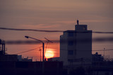 Fototapeta Na sufit - Sunset on the city