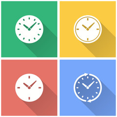 Wall Mural - Clock - vector icon.