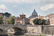 Looking at San Pietro  from river Tiber in Rome
