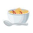 Breakfast cereal food icon vector illustration graphic design