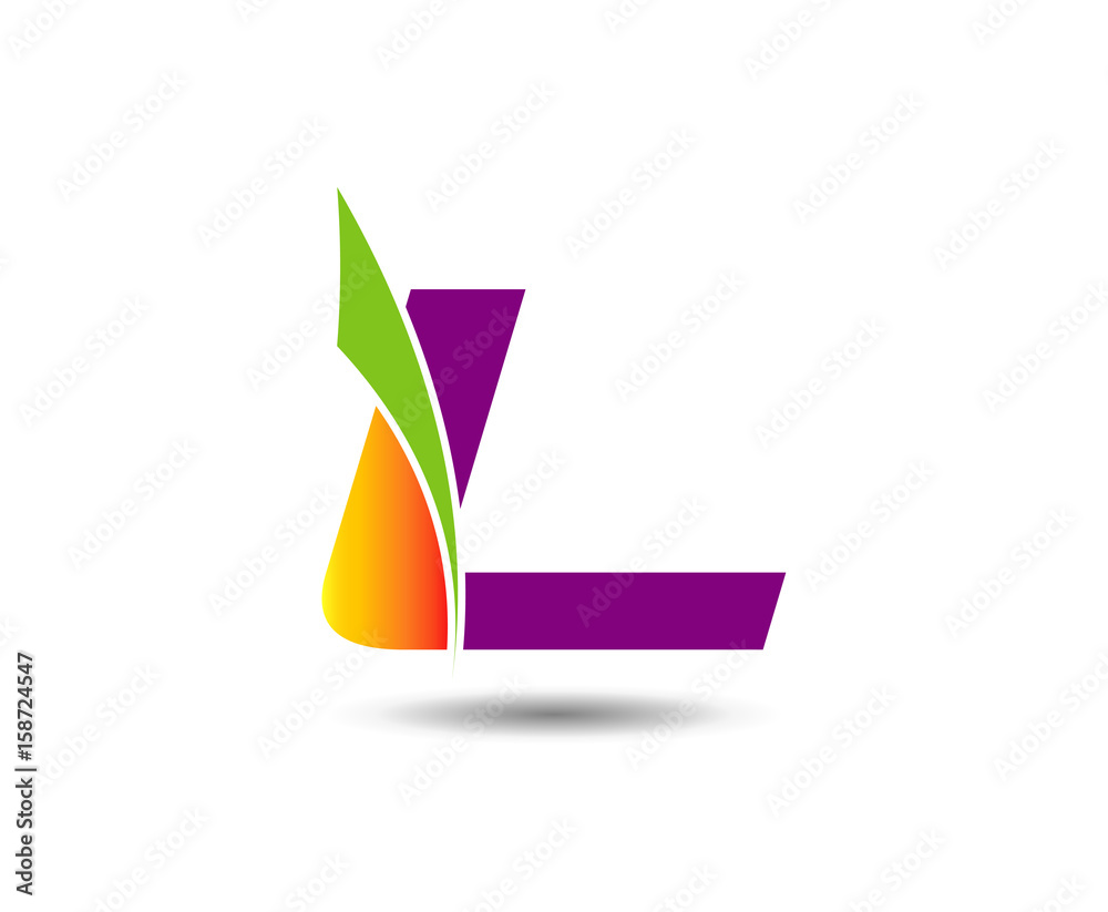 Vector illustration of abstract icons based on the letter L logo Stock ...