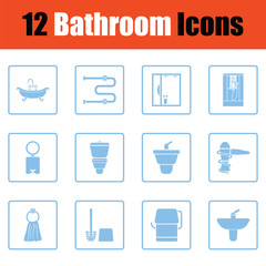 Poster - Bathroom icon set