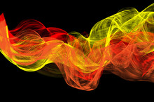 Abstract Wave Flow Smoke On Dark Background.vector And Illustration