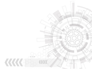 Wall Mural - abstract technological background. vector illustration.