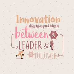 innovation distinguishes between leader ang follower business quotes