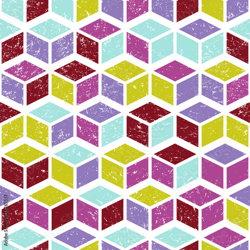 wektor-wzor-geometryczny-bez-szwu-powtarzajace-sie-abstrakcyjne-tlo-z-grunge-tekstury-vintage-jasny-graficzny-ornament-z-ksztaltami-kostki-romb