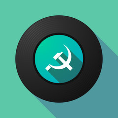 Poster - Long shadow music disc with  the communist symbol