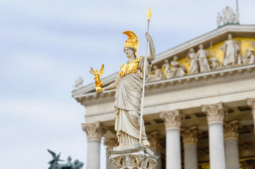 Statue of Pallas Athena in front of the Austrian Parliament in Vienna