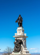 Monument To Samuel De Champlain In Quebec City, Canada