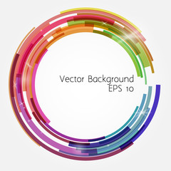 Colorful abstract vector background. Abstract technology 3d shape