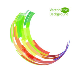 Colorful abstract vector background. Abstract technology 3d shape