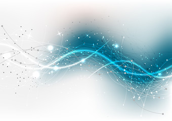 Poster - vector background abstract technology communication data Science
