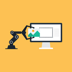  App development construction user interface flat design