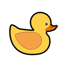 Ducky Toy Cartoon Icon Vector Illustration Graphic Design