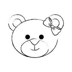 Poster - bear cute cartoon icon vector illustration graphic design