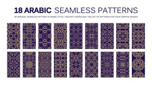 18 Modern Line Vector Traditional Arabic Pattern