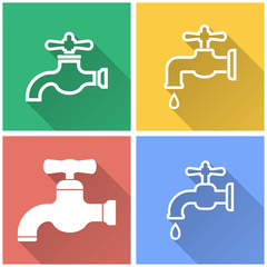 Wall Mural - Faucet - vector icon.