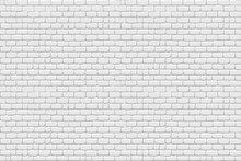 White Bricks Wall. Outline Seamless Pattern Background