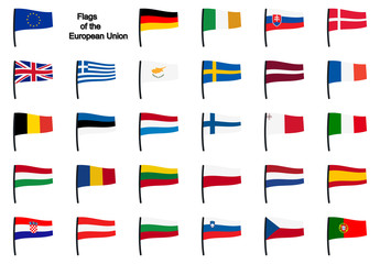 Wall Mural - collection EU flags