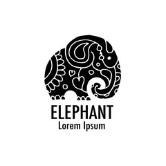 Sticker - Ornate elephant design