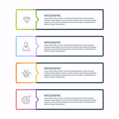 Aufkleber - Vector info graphics for your business presentations. Can be used  website layout, numbered banners, diagram, horizontal cutout lines, web design.