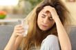 Teen suffering head ache at home