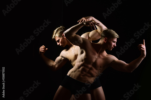 Valokuva sport and underwear fashion, bodybuilding and fitness, strength and power