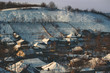 Small moldavian village in winter