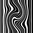 Abstract background with wavy lines, black and white stripes