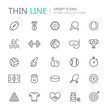 © Skellen - Collection of sport thin line icons