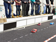 Participants In Competition For Racing Radio Controlled Cars