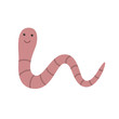 Vector Illustration Of Cartoon Worm